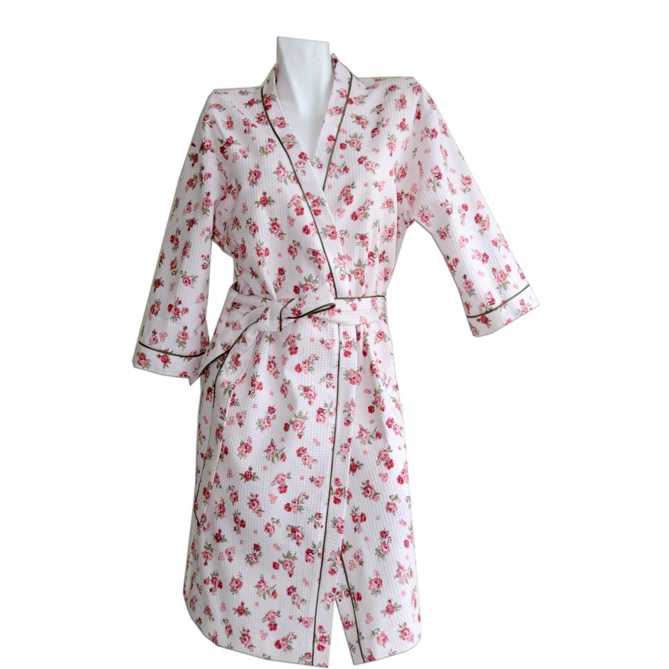 Халат Прованс Пике Red Rose L/XL Вафельный (15056)