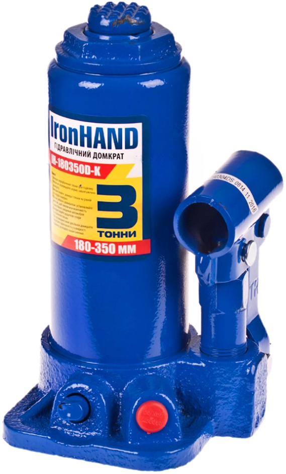 Домкрат гидравлический Iron Hand 3 т 180-350 мм в кейсе (IH-180350D-K)