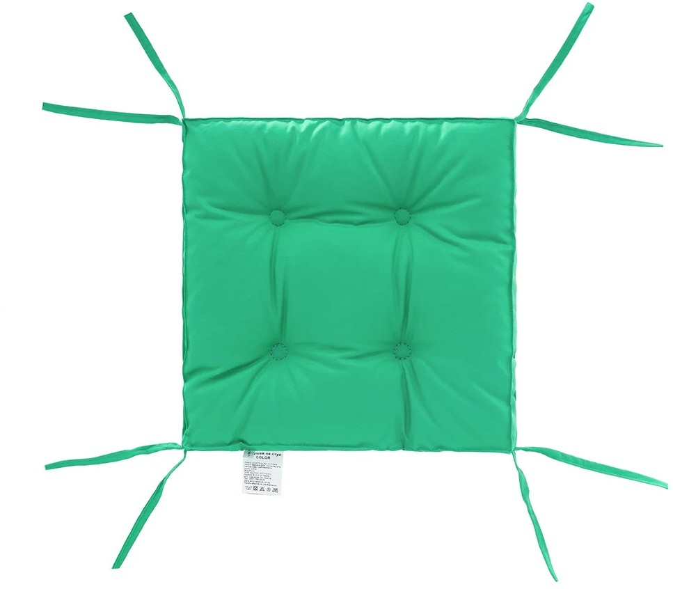 Подушка на стул DOTINEM COLOR мятная 40х40 (борт 5см)  (213109-6)