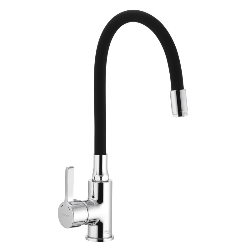 Смеситель для кухни с гибким силиконовым изливом IBERGRIF M22112-2 (IB0068)