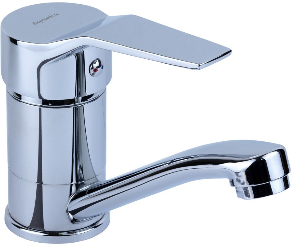 Смеситель для кухни Aquatica MJ D40 гусак прямой 150 мм на гайке (MJ-1B135C)