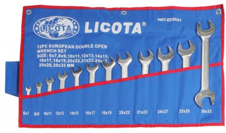 Набор ключей рожковых Licota 12 предметов 6-32 мм (AWT-EDSK01)
