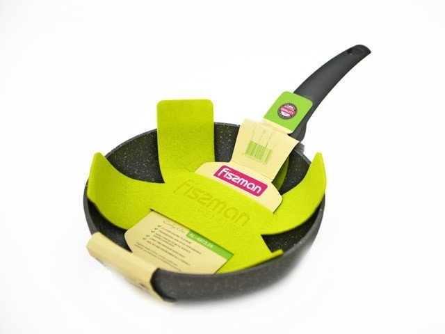 Сковорода глубокая Fissman GREY STONE 24x6см с мраморным антипригарным покрытием (AL-4973.24)