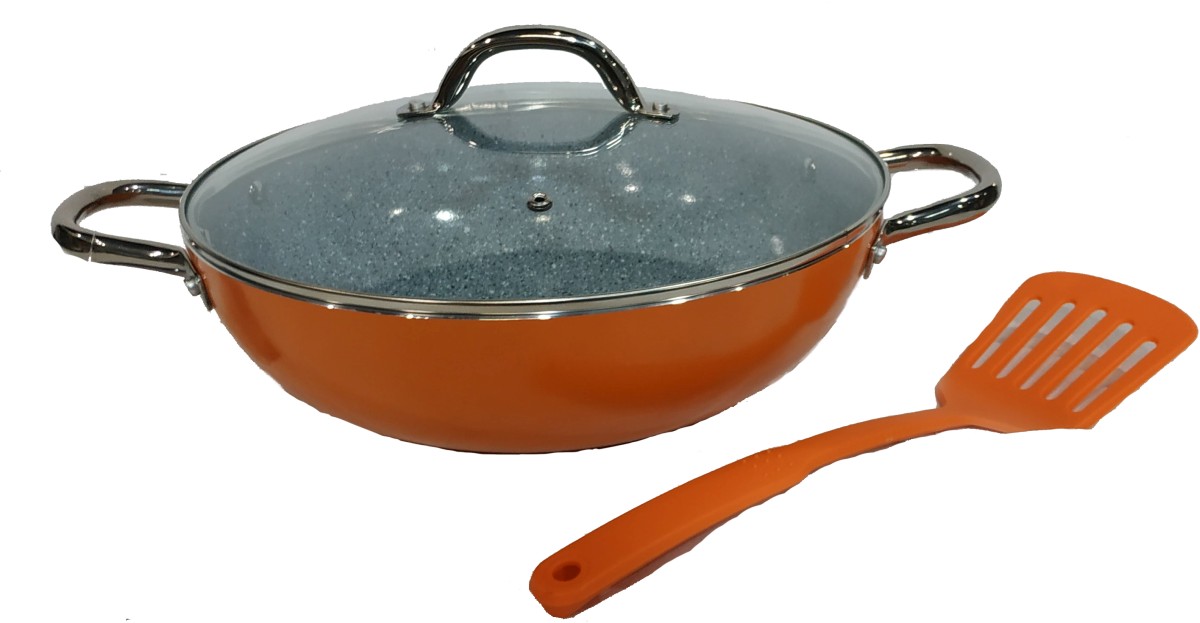 Сковорода-вок Bohmann 32 х 9 см с керамическим покрытием (BH 605-32 Orange)