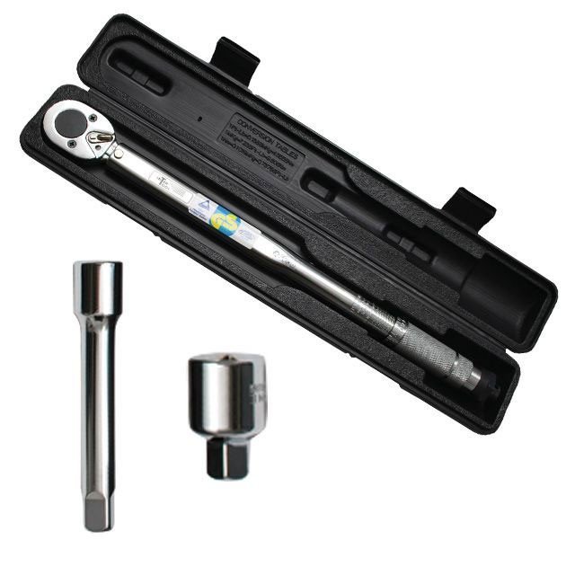Динамометрический ключ Intertool 1/2" 28-210NM переходник 1/2*3/8, удлинитель 125мм 1/2 (XT-9007)