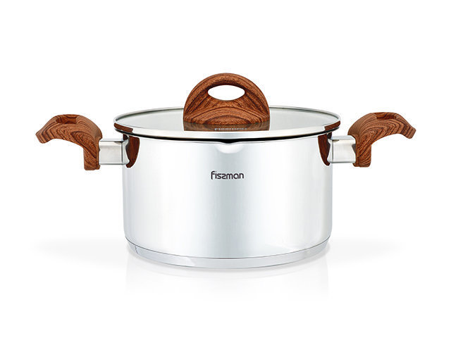 Кастрюля Fissman Altea 18x10 см/2.5 л с двумя отверстиями для слива (SS-5167.18)