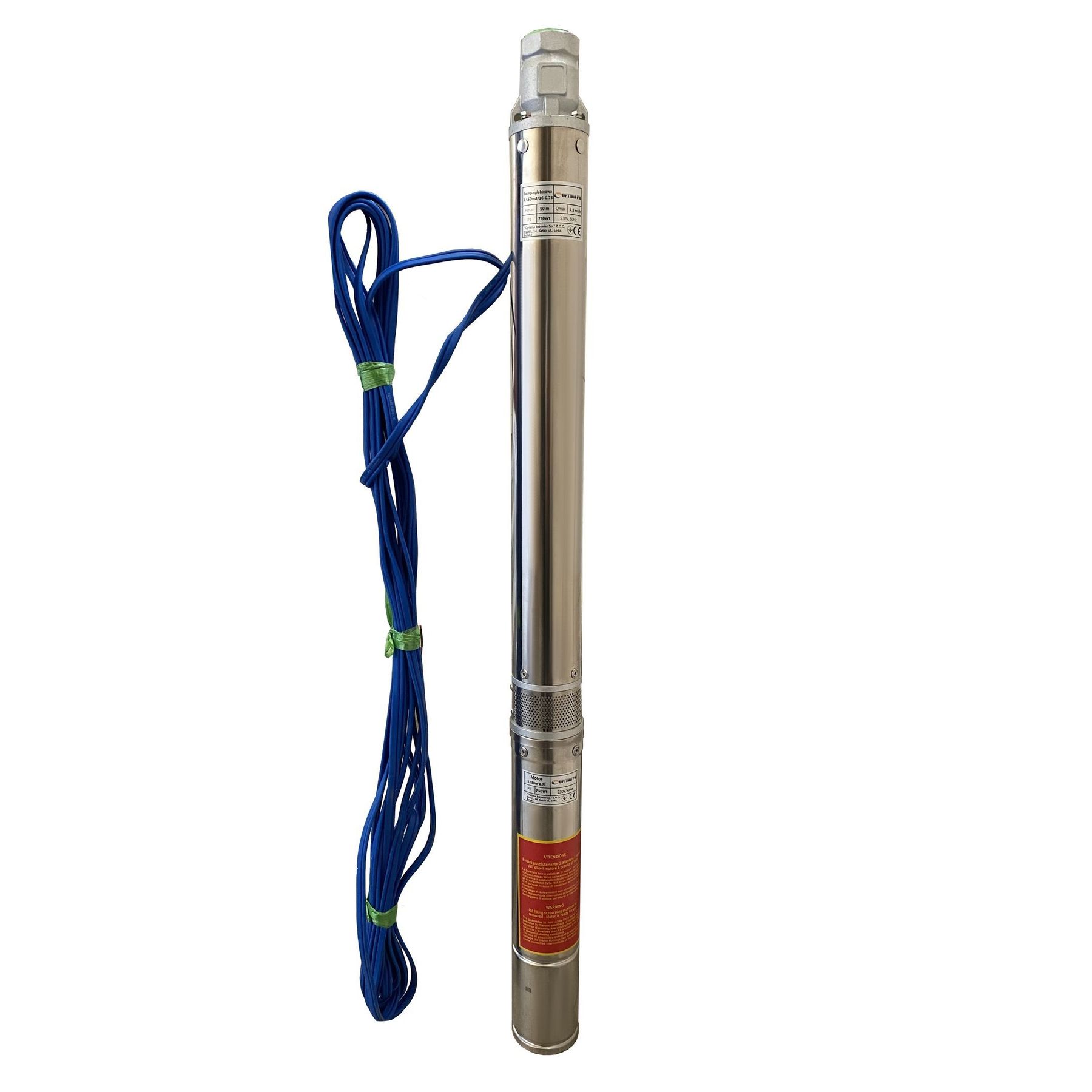 Насос скважинный с повышенной уст-тью к песку OPTIMA PM 3,5SDm3/16 0,75 кВт 100м + 15 м кабель