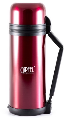 Термос Gipfel SANTOS 1.5 л бордовый с широким горлом (8227)