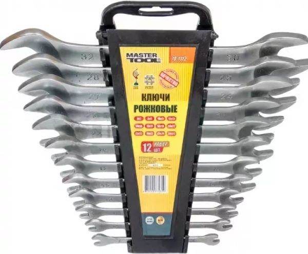 Набор рожковых ключей Mastertool 12 шт 6х7 30х32 мм (70-2112)