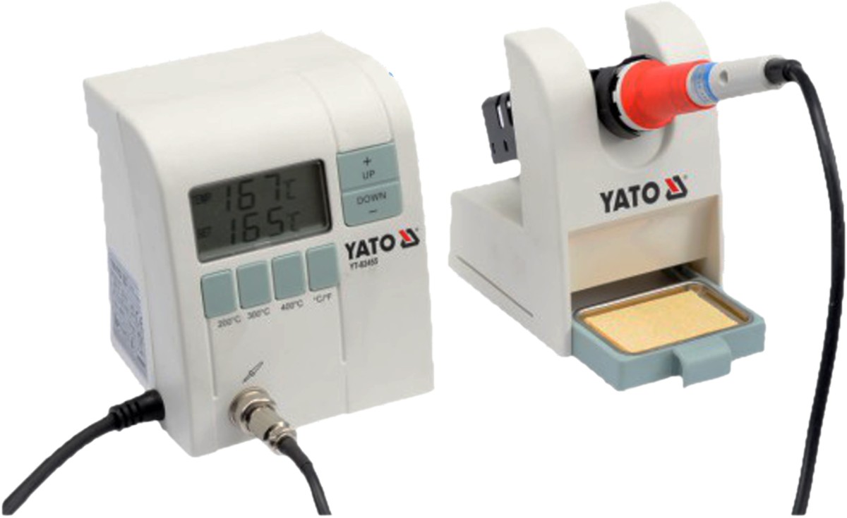 Паяльная станция цифровая индукционная YATO 48 Вт, 150-450 °С, жало 7.1 х 65 мм (YT-82455)