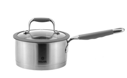 Ковш Vinzer Profi Series 14 см 1.1 л с крышкой (89180)
