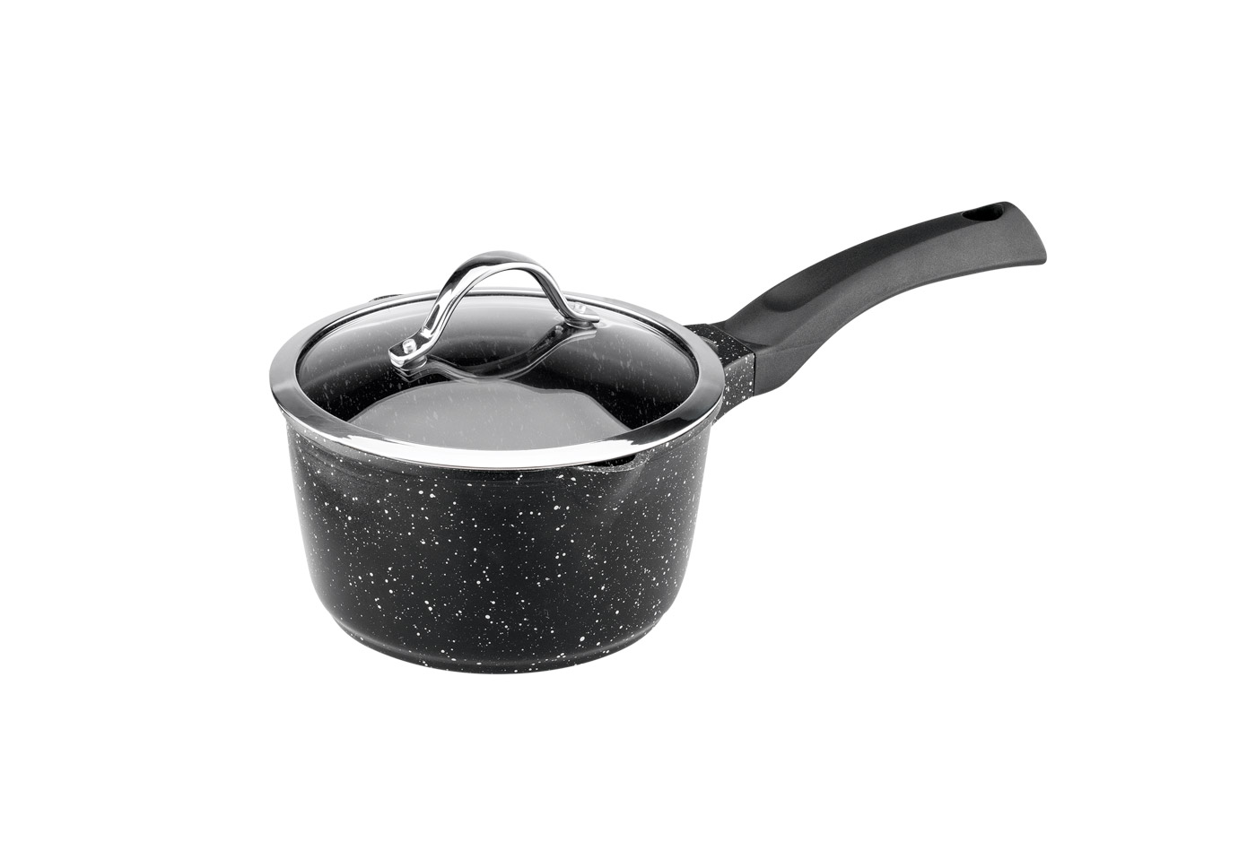 Ковш Vinzer Premium Granite Induction с крышкой 1.6 л 16 см (89450)