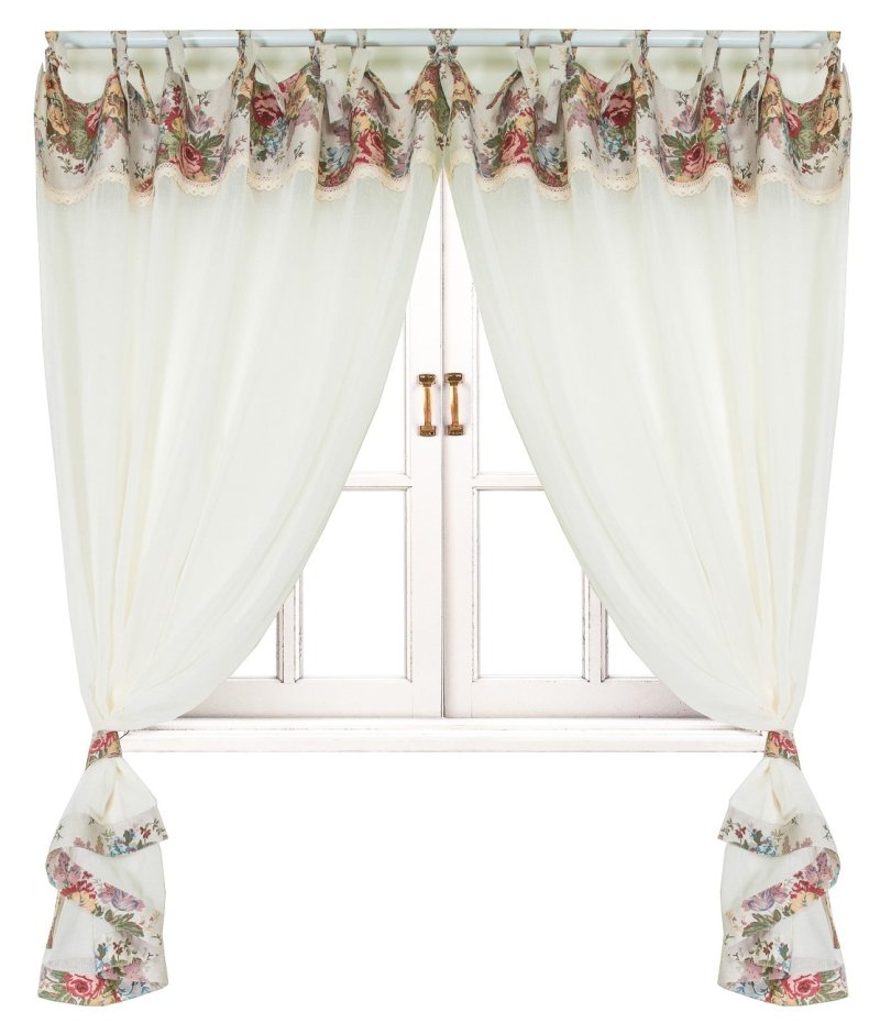 Штора Прованс Gobelin Батист 170х145 см 2шт с кантом и мережкой (10543)