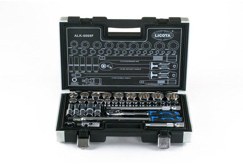 Набор торцевих головок Licota 1/2" 35 шт 8-36 мм 6 граней (ALK-0008F)