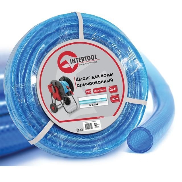 Шланг Intertool для воды 3-х слойный 3/4", 30м, армированный PVC (GE-4075)