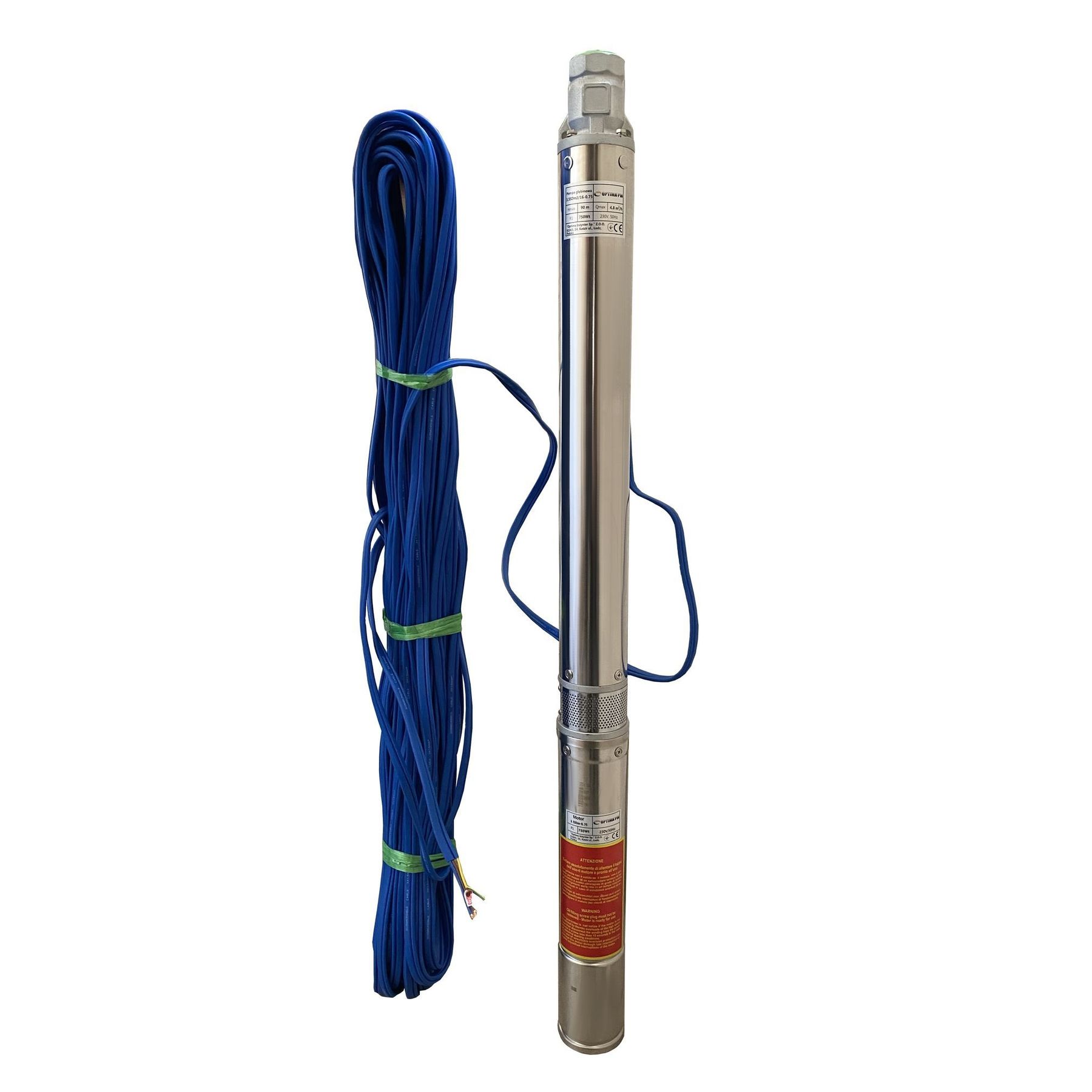 Насос скважинный с повышенной уст-тью к песку OPTIMA PM 3,5SDm3/16 0,75 кВт 100м + 60 м кабель