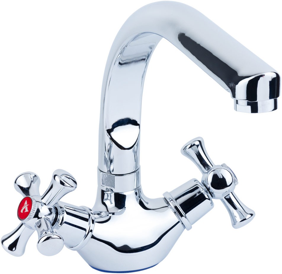 Смеситель для кухни Aquatica PL 1/2" Г-гусак на гайке (PL-4B255C)