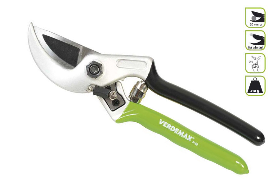 Секатор Verdemax прямой садовый с контрножом 21 см (8015358041881)