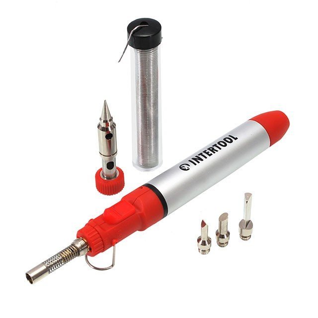 Микрогорелка Intertool 12мл с комплектом аксессуаров 7шт (GB-0005)