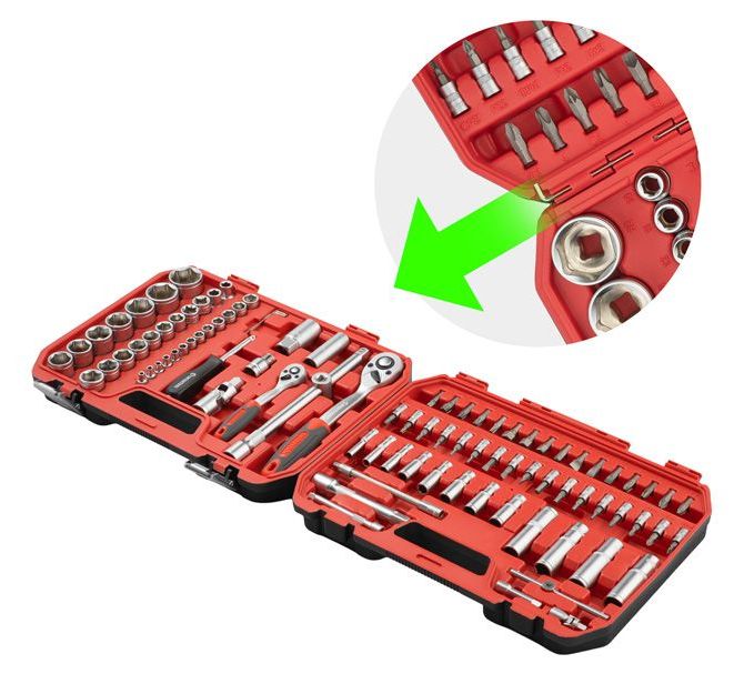 Набор инструментов 1/2" & 1/4" 94 ед ET-6094SP INTERTOOL (ET-9094)
