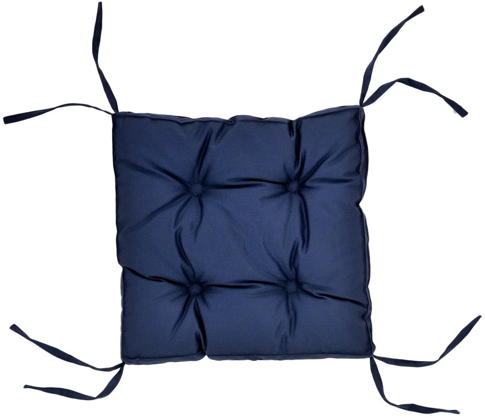 Подушка на стул DOTINEM COLOR синяя 40х40 (борт 5см)  (213109-2)