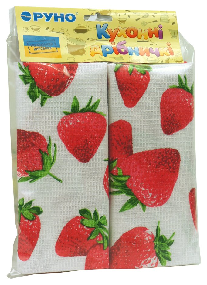 Набор вафельных полотенец Руно 45x80 см 2 шт (706Д_Полуниця)