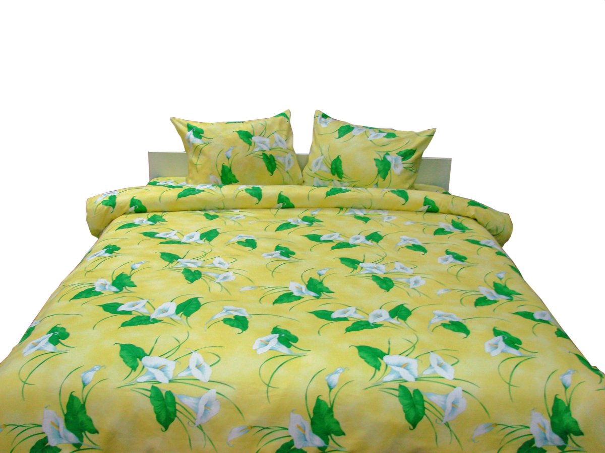 Комплект постельного белья Руно Каллы 143х215 см 4шт Полуторный Желтый (1.137К_Калли)