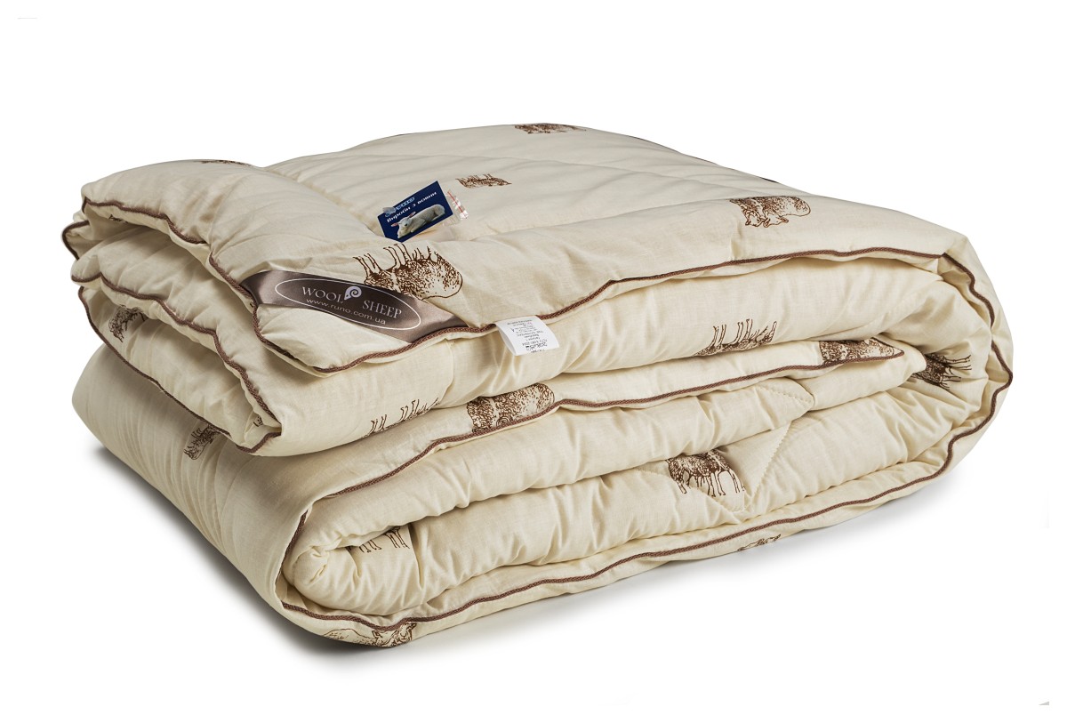 Одеяло Руно Овечья шерсть 200x220 см Бежевое (322.02SHEEP)