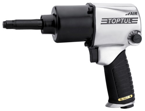 Пневмогайковерт Toptul 1/2" 542 N/m длинный шпиндель 8000 об/мин 2.73 кг (KAAB1640)