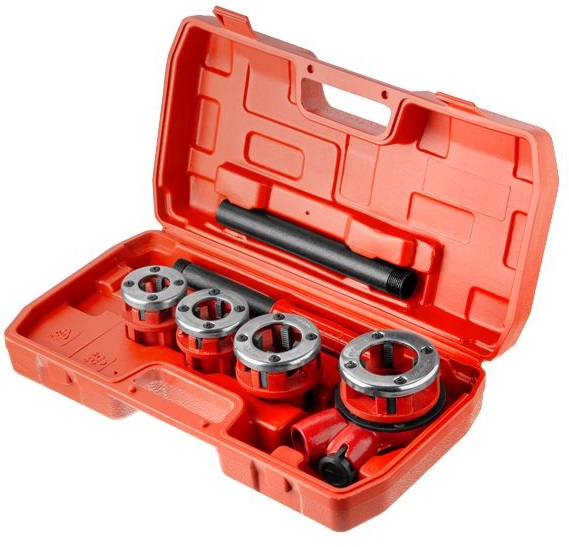 Набор плашек Intertool 4шт для нарезки резьбы 1/2"; 3/4"; 1"; 1 1/4" (SD-8004)