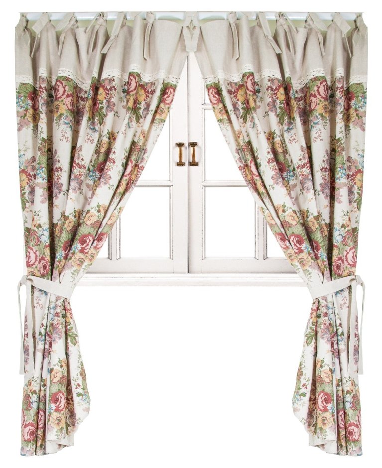 Штора Прованс Gobelin 170х140 см 2шт Красная с мережкой (.003656)