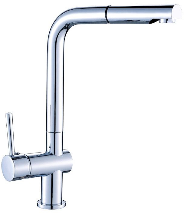 Кухонный смеситель Laveo LUNA с выдвижной лейкой хром (BLZ_069D)