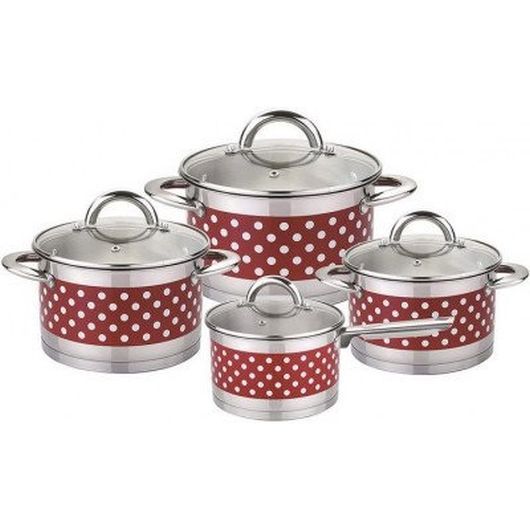 Набор кастрюль из нержавеющей стали Bohmann 8 предметов (BH 0128)