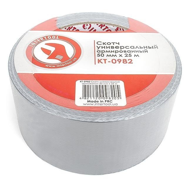 Скотч универсальный армированный Intertool 50мм*25 м (KT-0982)