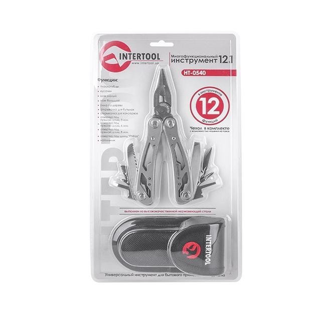 Мультиинструмент Intertool 12 в 1 с чехлом (HT-0540)