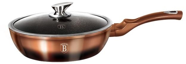 Сковорода глубокая Berlinger Haus ROSE GOLD NOIR Metallic Line 24 см (BH-1896)