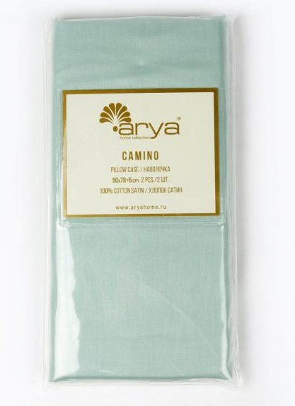 Наволочка Arya Сатин 70х70 2 предмета Camino мятный (8680943049025)