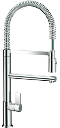 Кухонный смеситель Schock Karpo Chrom-80 с гибким шлангом хром (59320080)