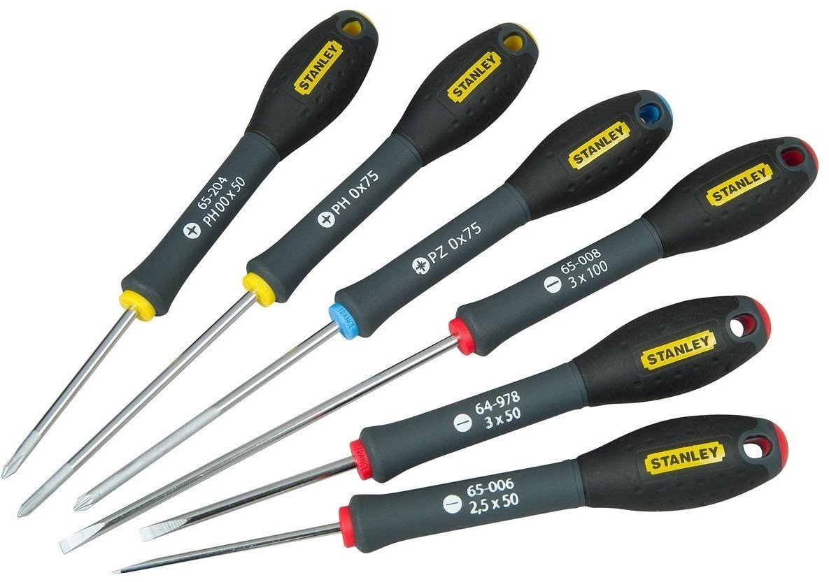 Набор отверток прецизионных Stanley FatMax: SL, PH, PZ 6 шт (0-65-492)