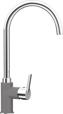 Кухонный смеситель Schock Simi Croma-49 хром/серый (50500049)