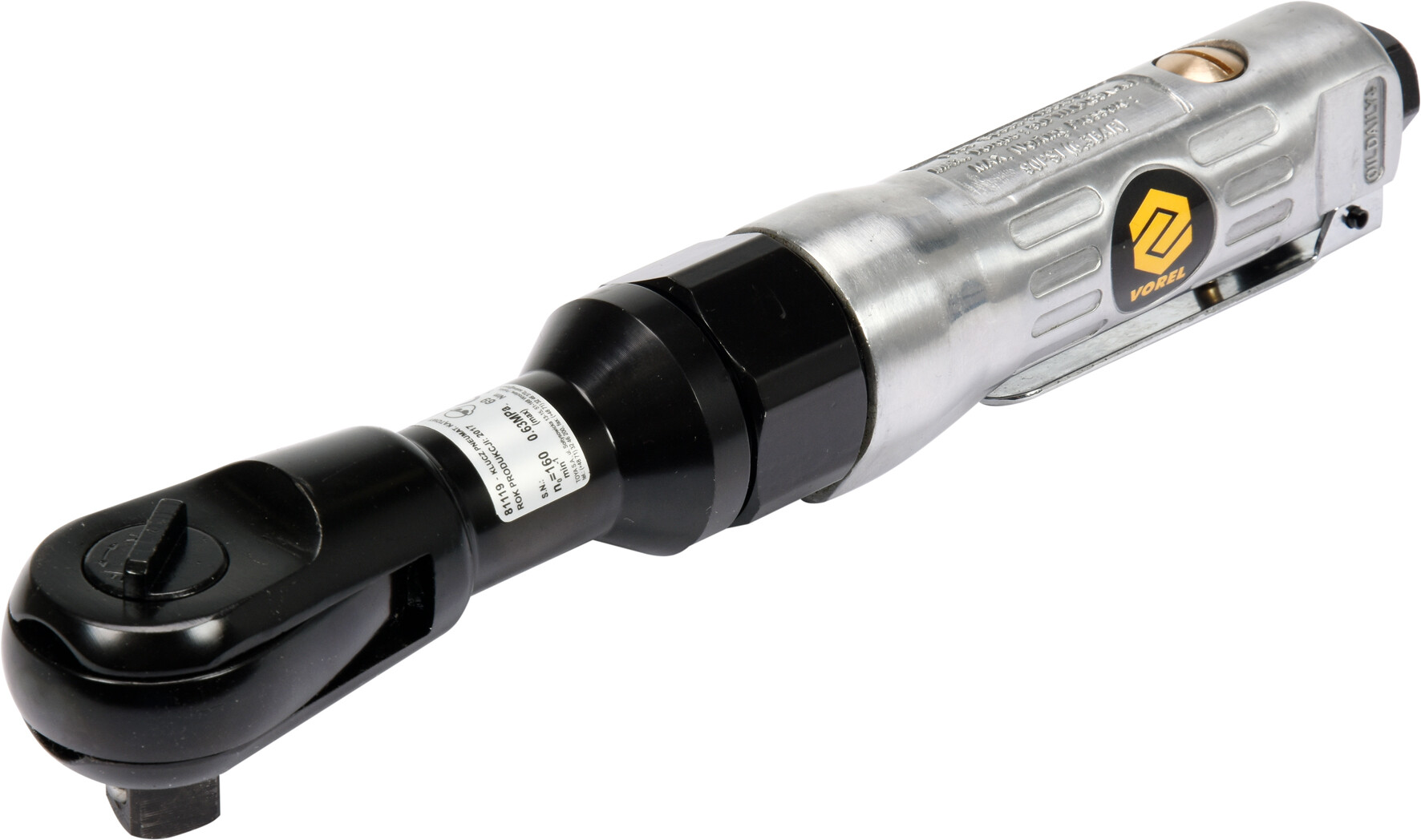 Трещотка пневматическая Vorel 1/2" 69 Nm 6.3 Bar 113 л/мин (81119)