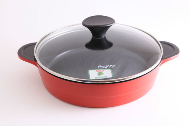 Кастрюля Fissman Rainbow 24 см/2.5 л со стеклянной крышкой (AL-4597.24)