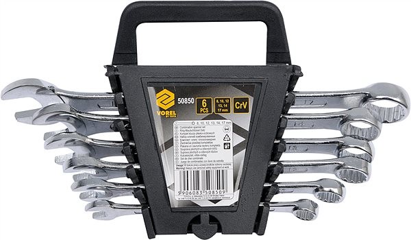 Ключи рожково - накидные Vorel М 8-17 мм 6 шт (50850)