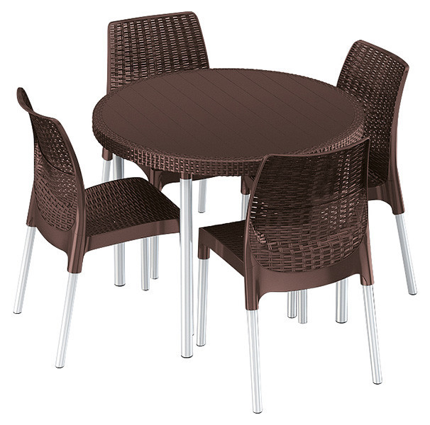 Комплект садовой мебели Keter Jersey set коричневый (7290106925007)