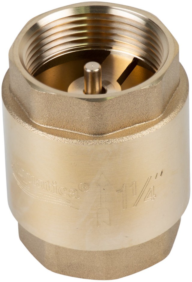 Клапан обратный Aquatica 1¼"Fx1¼"F (латунь) euro 410г (779656)