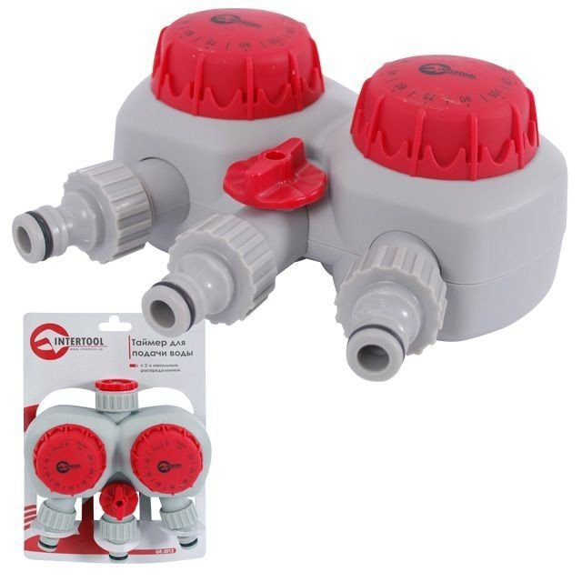 Таймер Intertool для подачи воды, внутренний 3/4", конектор 1/2" (GE-2012)