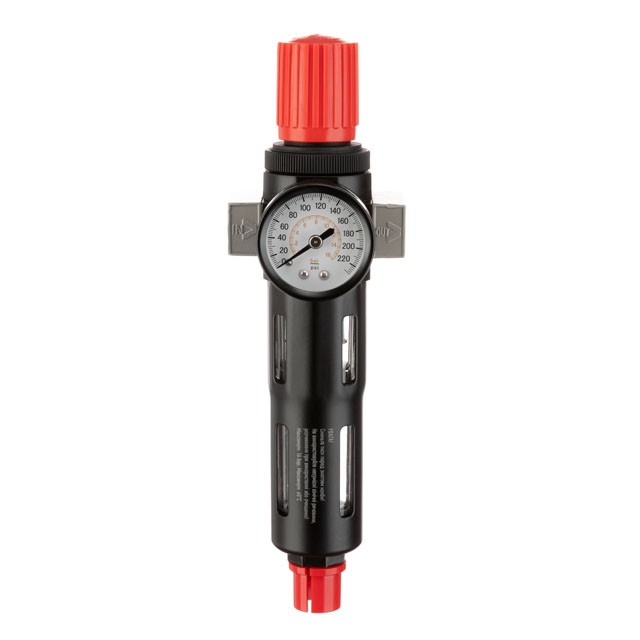 Фильтр для очистки воздуха с редуктором Intertool 1/4", 5мкм, 1200 л/мин, металл (PT-1419)