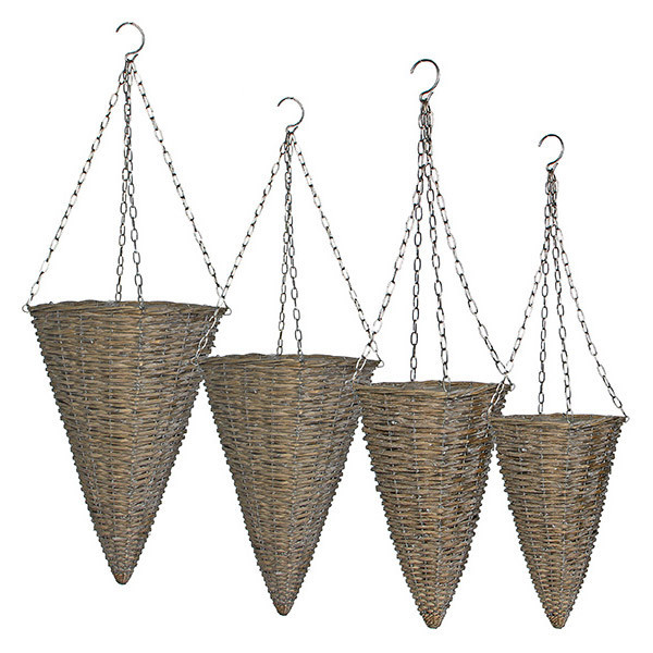 Набор горшков Keter для цветов лоза серый 4 шт (8717669978534)