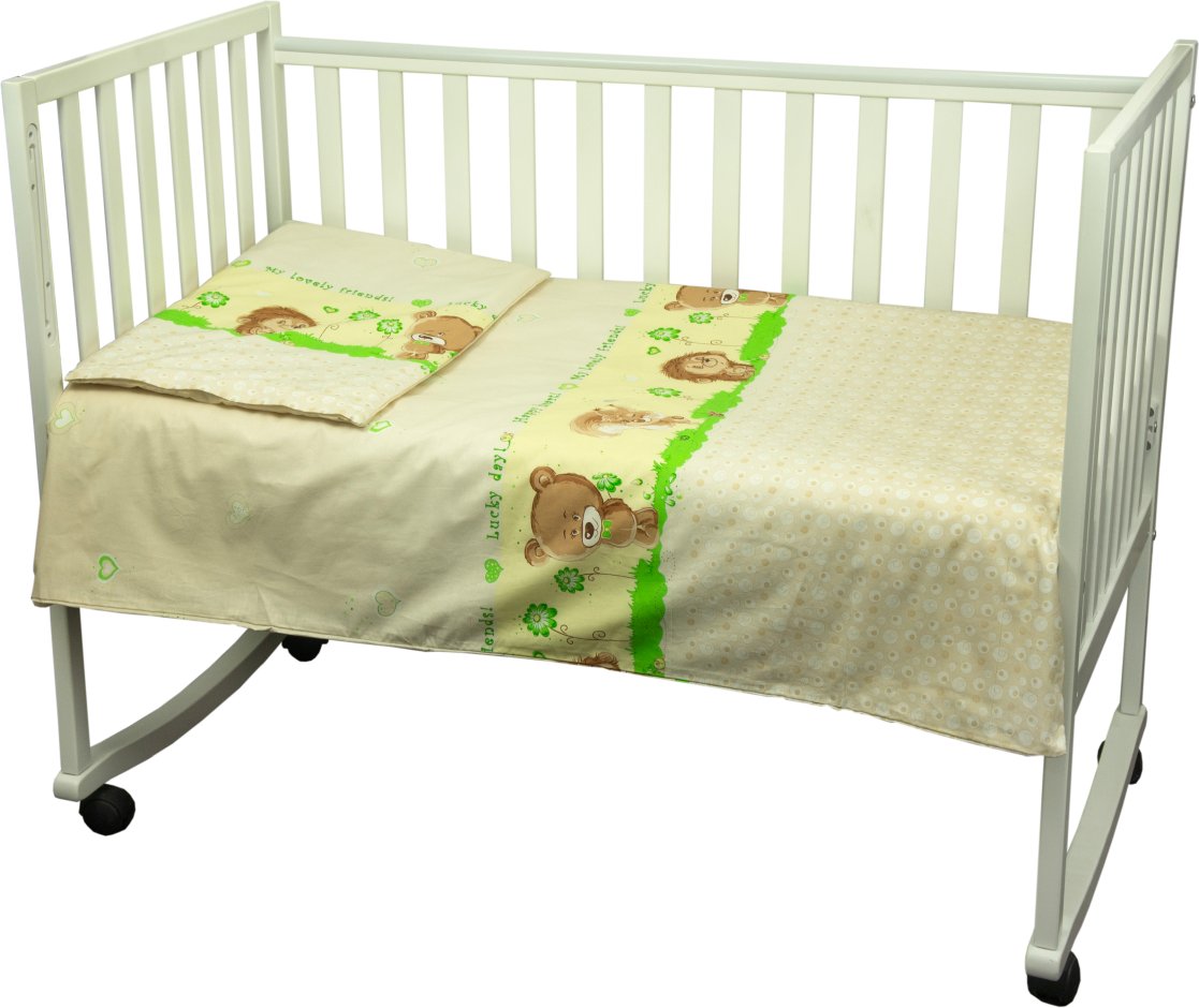 Комплект постельного белья Руно Младенец 60х120 см 3шт Детский Бежевый Ежик (932.02_(Бежевий) їжачок