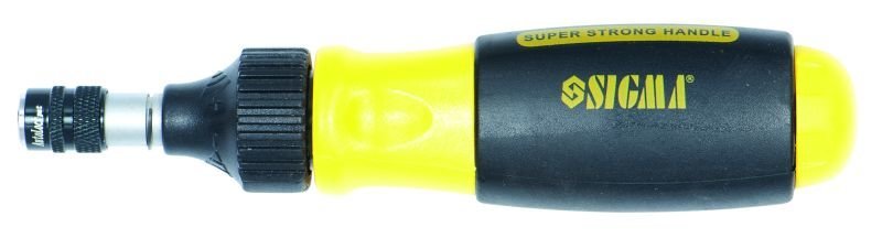Отвертка Sigma с ограничением усилия + биты 3шт CrV(4002081)